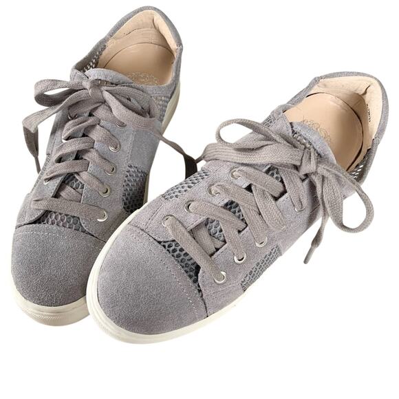 Vince Camuto Grey Breya Mesh Sneakers Lace Up Size 7 NWOT - Picture 1 of 12